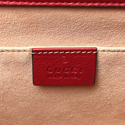 Gucci Wonka Grain Calfskin Small Diana Tote Bag Dark Red Orange Fluo 6 of 10