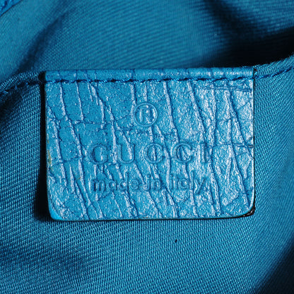 Gucci Monogram Web Small Horsebit Chain Clutch Turquoise 6 of 7