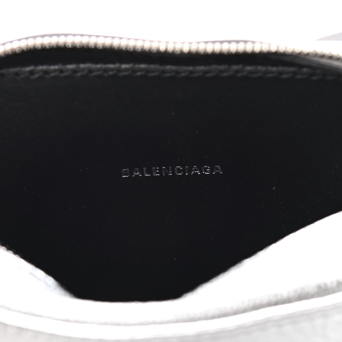 Metallic Goatskin Logo XS Everyday Camera Bag Argent Black