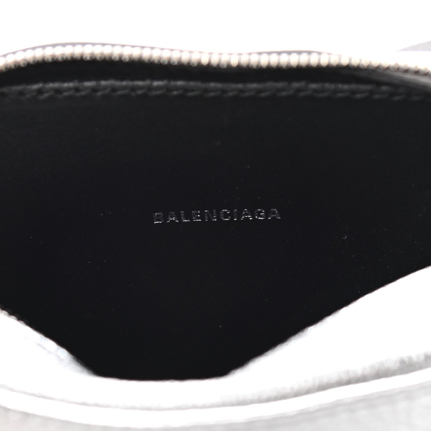 Balenciaga Metallic Goatskin Logo XS Everyday Camera Bag Argent Black 7 of 10
