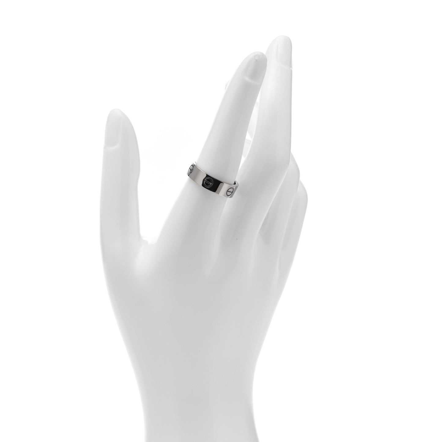 18K White Gold 5.5mm LOVE Ring 57 8