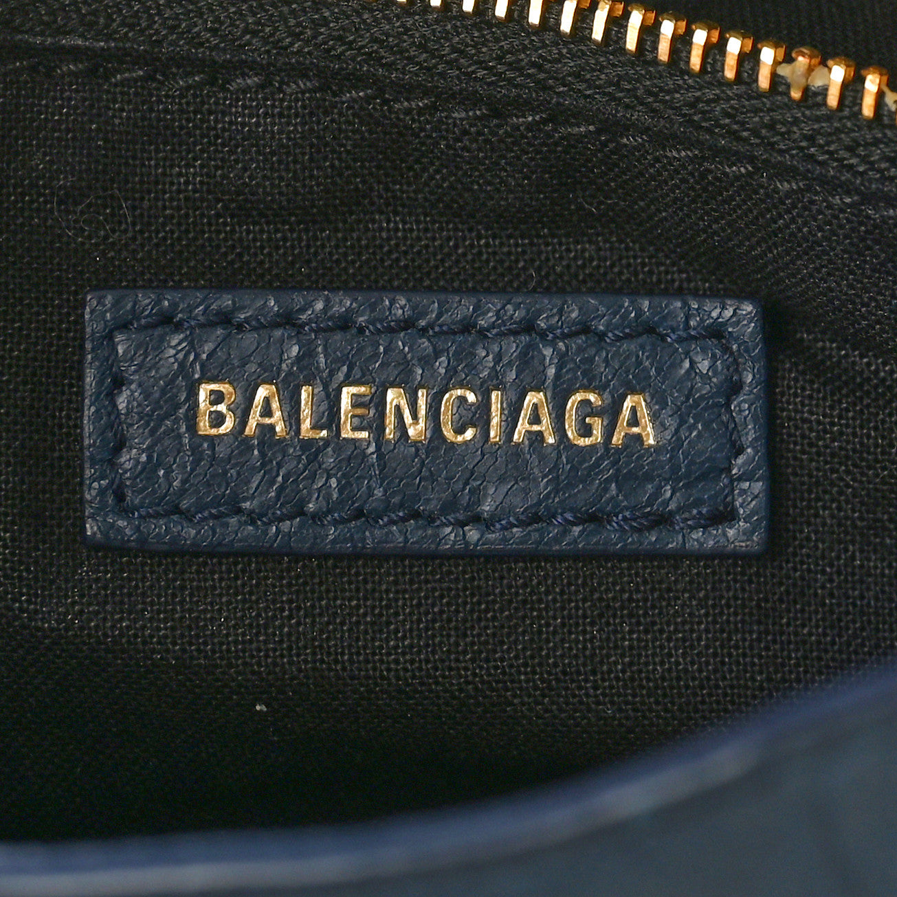 Balenciaga Agneau Classic Gold Hardware Mini City Bleu De Minuit 6 of 10