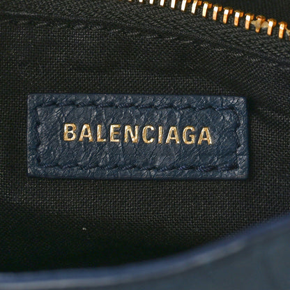 Balenciaga Agneau Classic Gold Hardware Mini City Bleu De Minuit 6 of 10