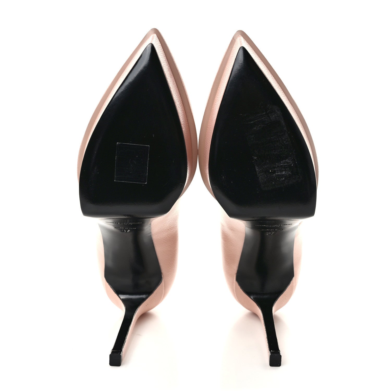Saint Laurent Pebbled Patent Calfskin Janis 105 Platform Pumps 37 Dusty Rose 5 of 9