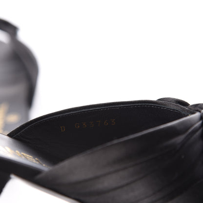 Chanel Satin Bow Mules 38 Black 8 of 10