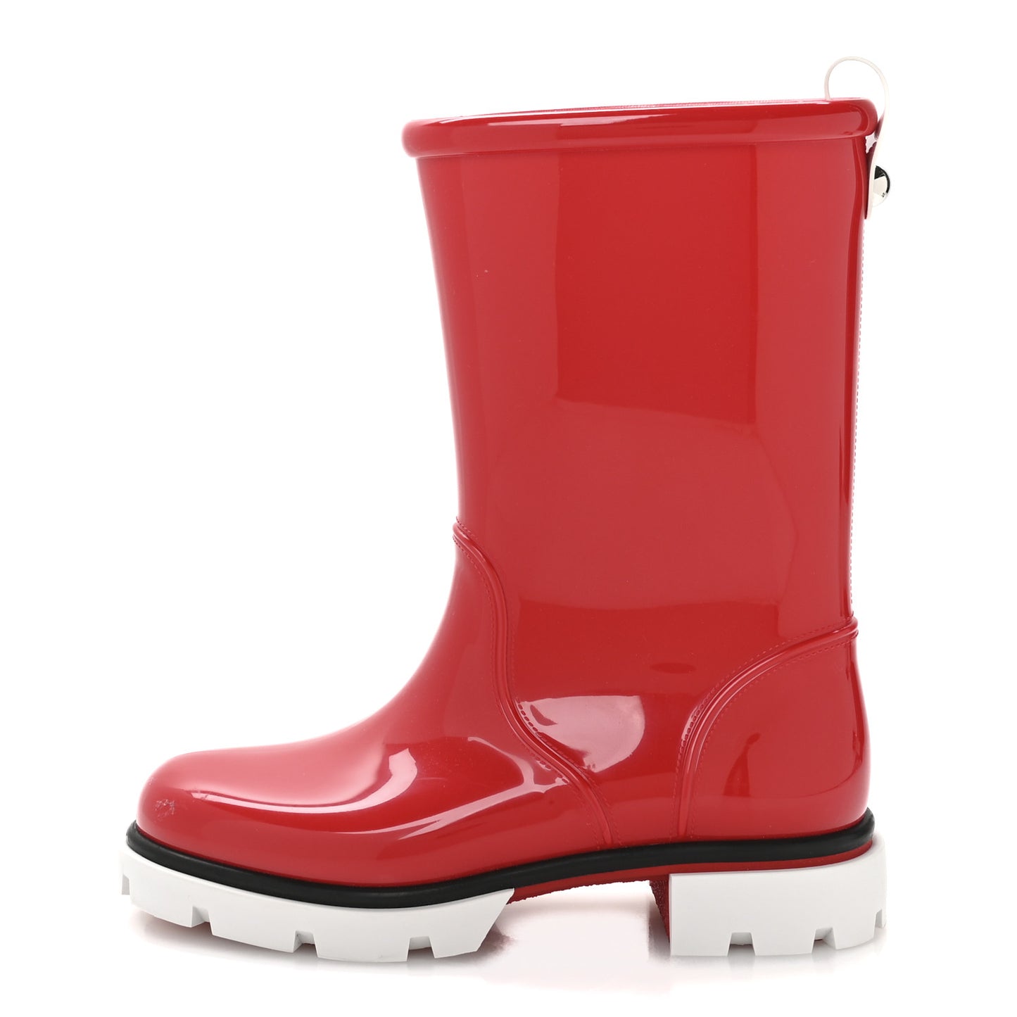PVC Patent Toy Pluie Flat Rain Boots 35 Loubi