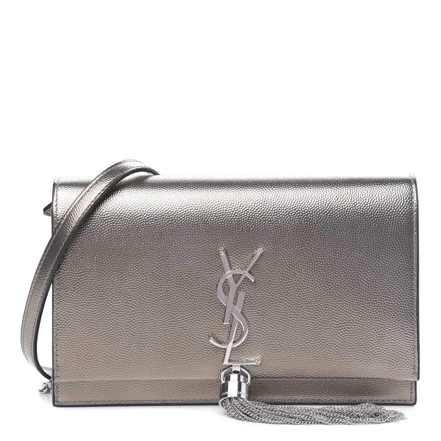 Grain De Poudre Classic Monogram Kate Tassel Chain Wallet Piombo
