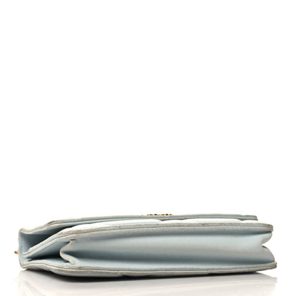 Chanel Lambskin Quilted Chanel 19 Wallet On Chain WOC Light Blue 4 of 16