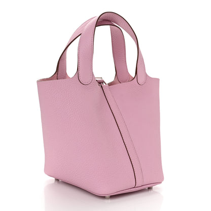 Hermes Taurillon Clemence Picotin Lock 18 PM Mauve Sylvestre 3 of 11