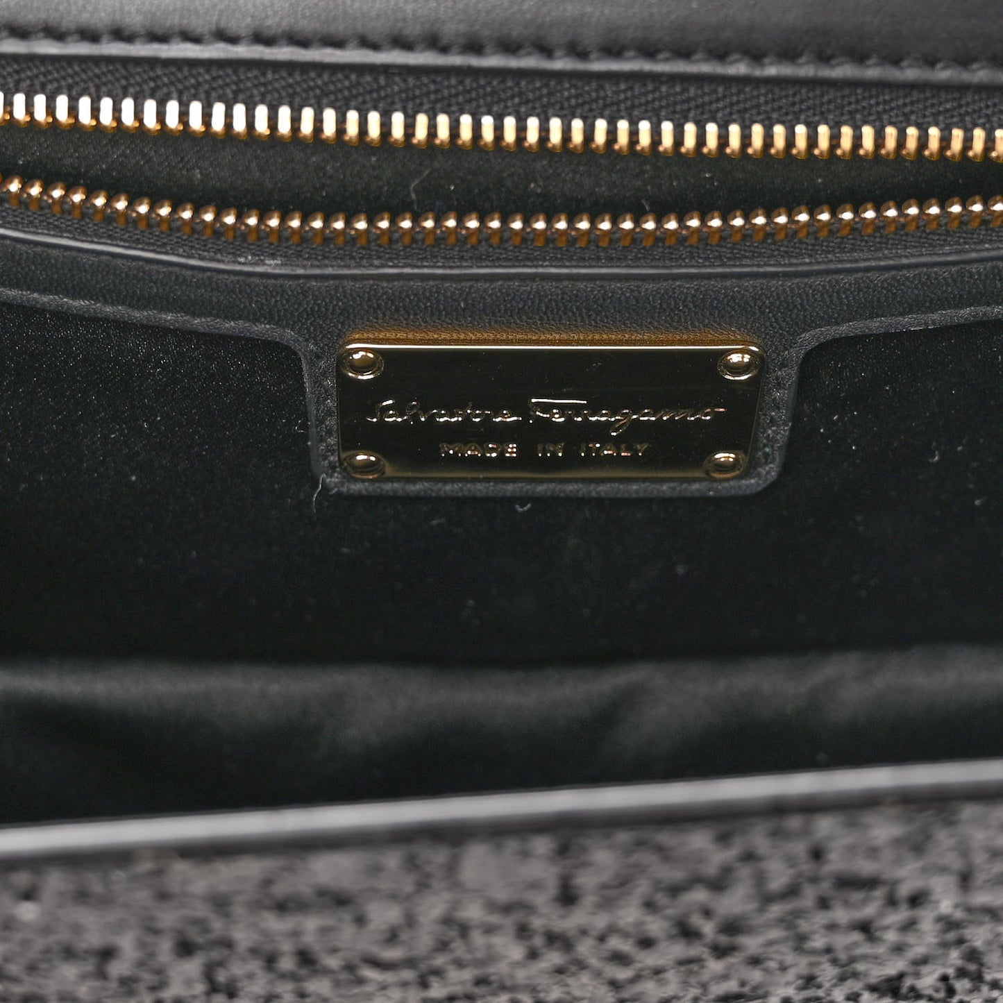 Calfskin Sequins Ginny Bow Crossbody Bag Black