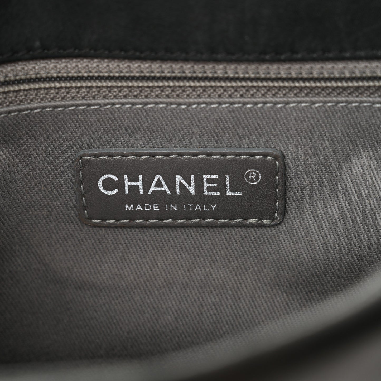 Iridescent Calfskin Glint Flap Black