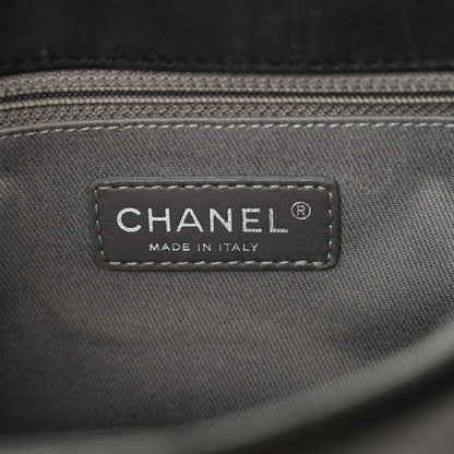 Chanel Iridescent Calfskin Glint Flap Black 6 of 12