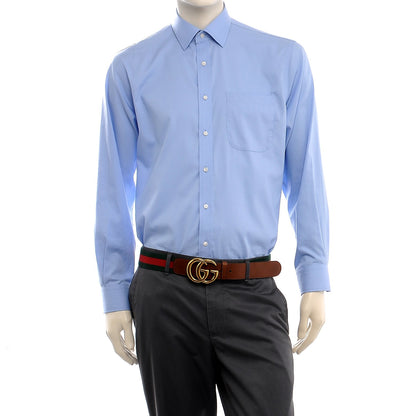 Gucci Nylon Calfskin Double G Web 40mm Belt 105 42 Green Red Cuir 2 of 5