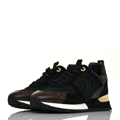 Louis Vuitton Suede Monogram Run Away Sneakers 35.5 Black 3 of 7