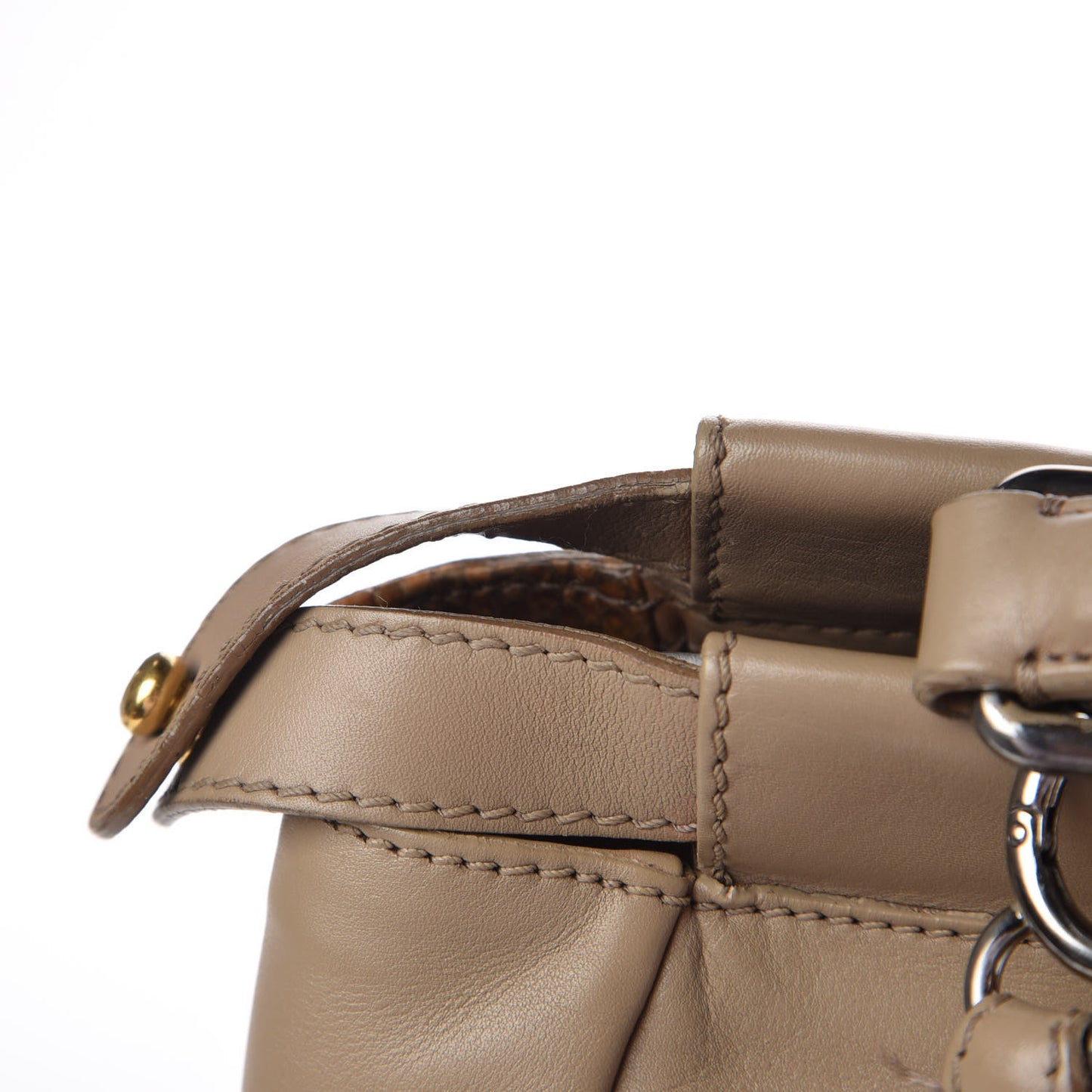 Vitello Saddle Ayers Large Peekaboo Iconic Satchel Argilla Saddle