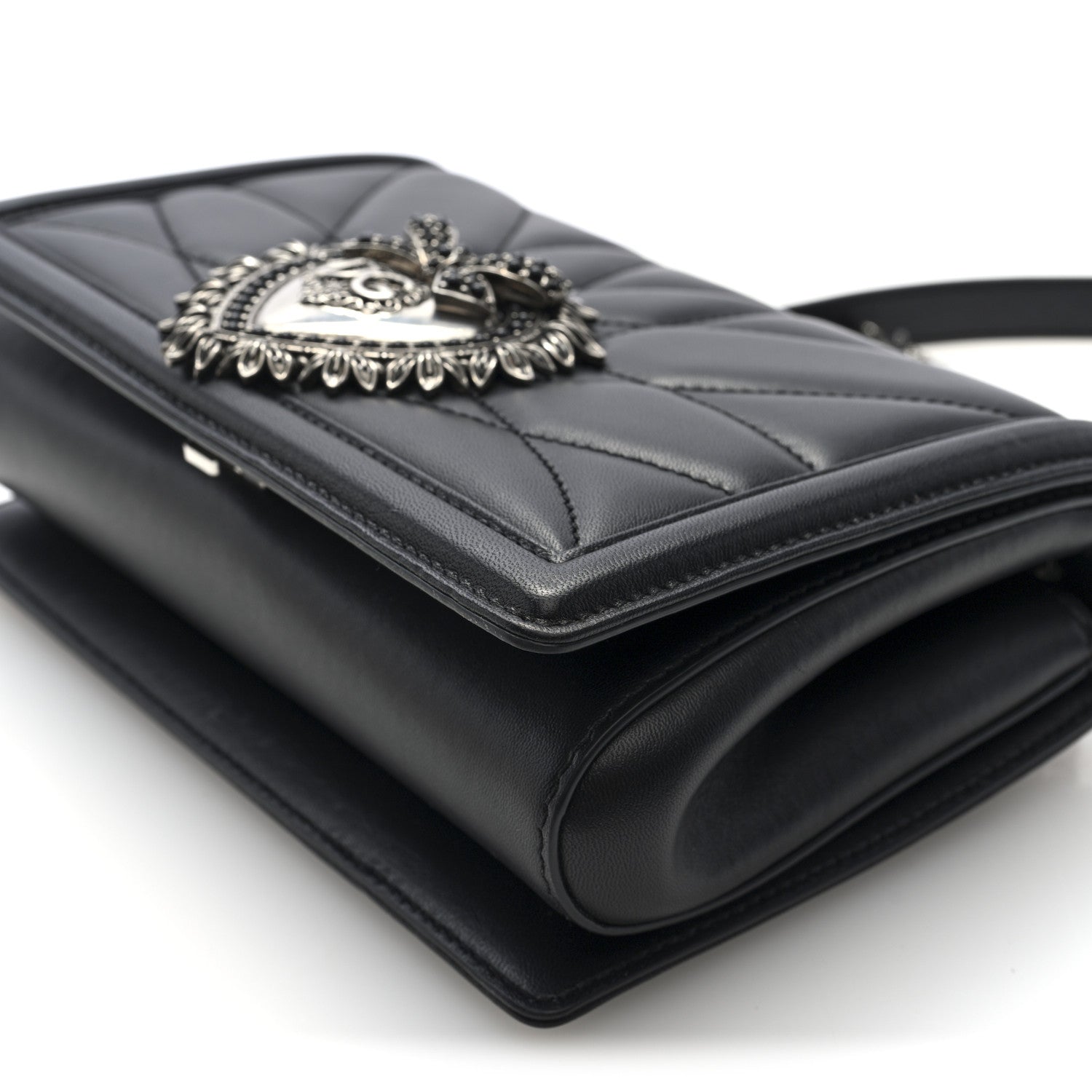 Dolce & Gabbana Nappa Medium Devotion Crossbody Bag Black 9 of 9