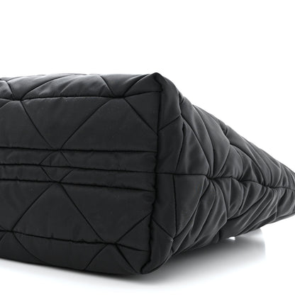 Prada Re-Nylon Nappa Triangle Quilted Padded Medium Double Handled Zip Tote Black 12 of 12