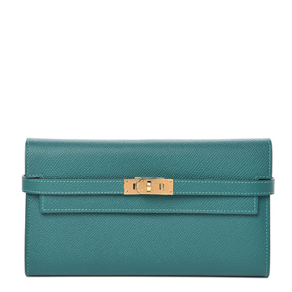 Hermes Epsom Kelly Longue Wallet Malachite 1 of 9