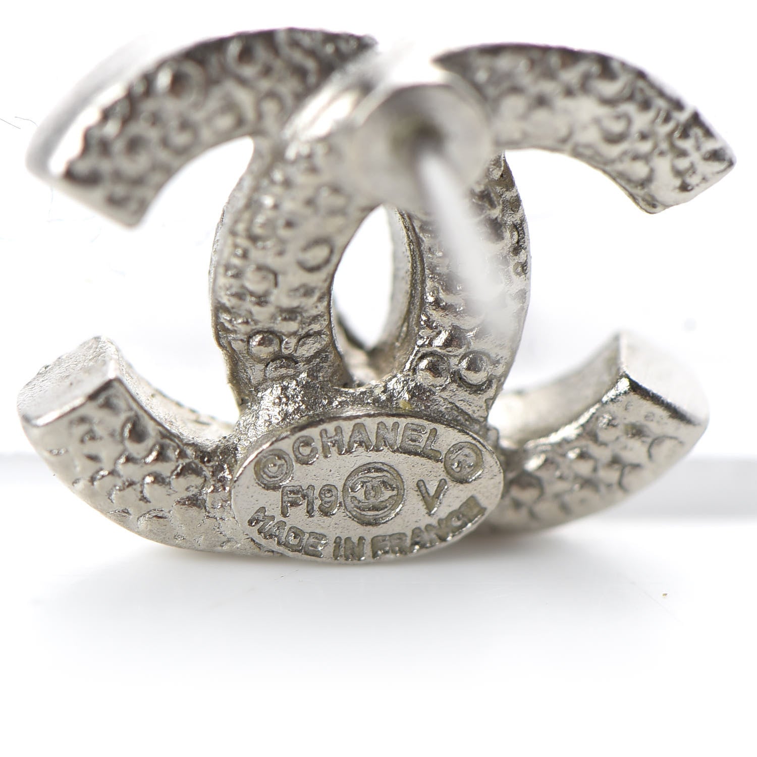 Chanel Crystal CC Earrings Silver 4 of 5