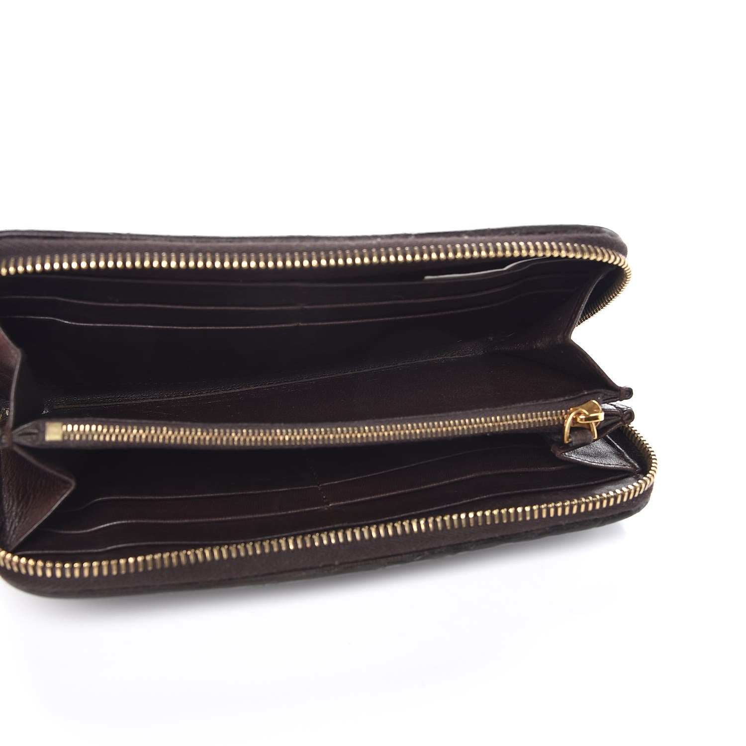 Bottega Veneta Nappa Intrecciato Zip Around Wallet Ebano 5 of 12