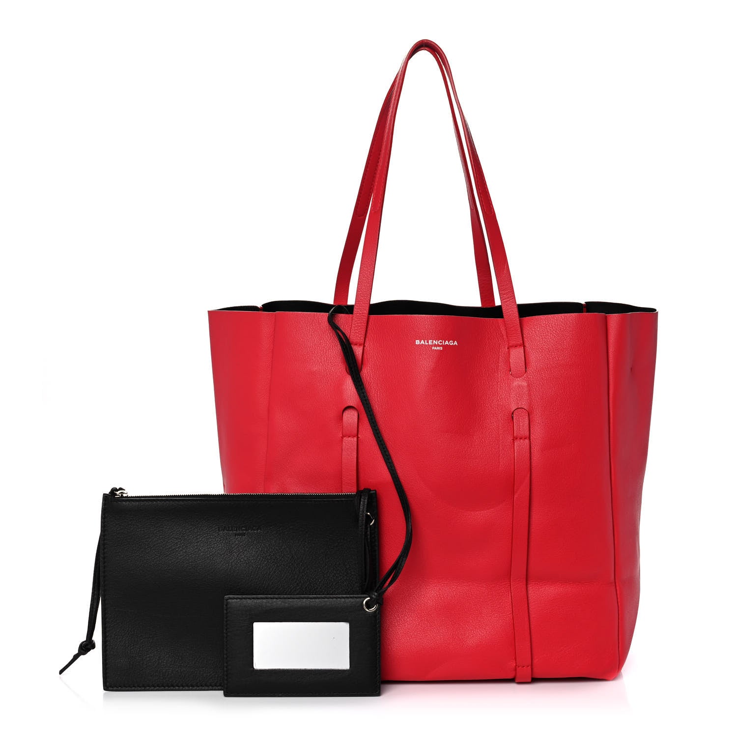 Balenciaga Veau Baltimore Double Sided Small Everyday Tote Rouge Vermeil Black 1 of 16