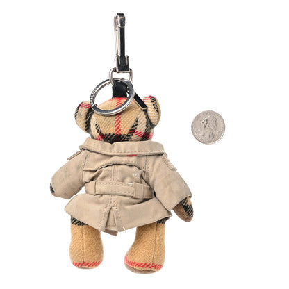 Burberry Thomas Check Trench Teddy Bear Keychain Charm Camel 2 of 6