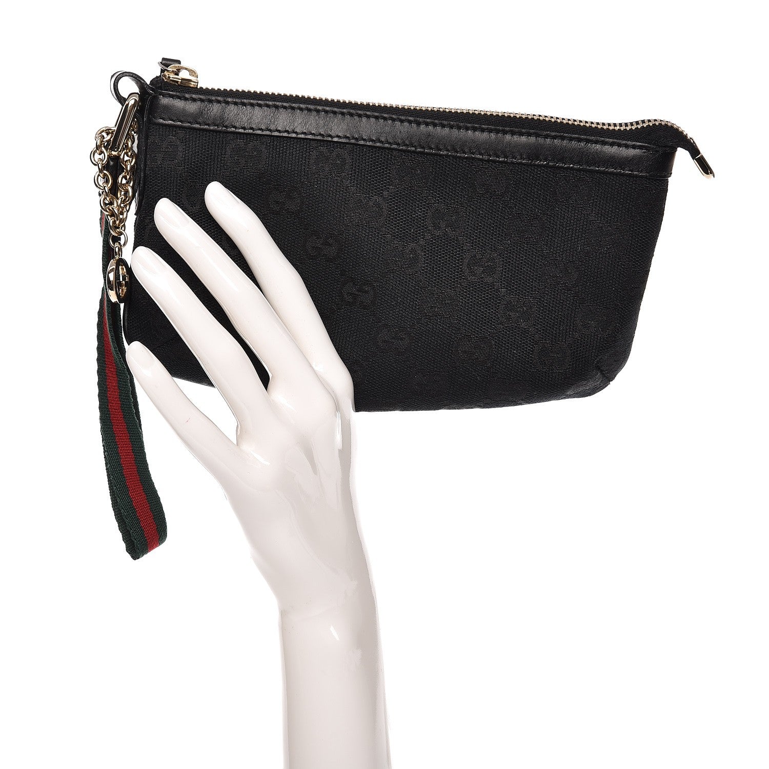 Gucci Monogram Jolicoeur Wristlet Black 2 of 8