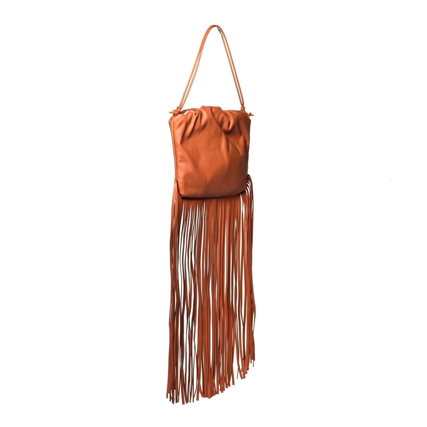 Bottega Veneta Nappa The Fringe Pouch Shoulder Bag Clay 3 of 12