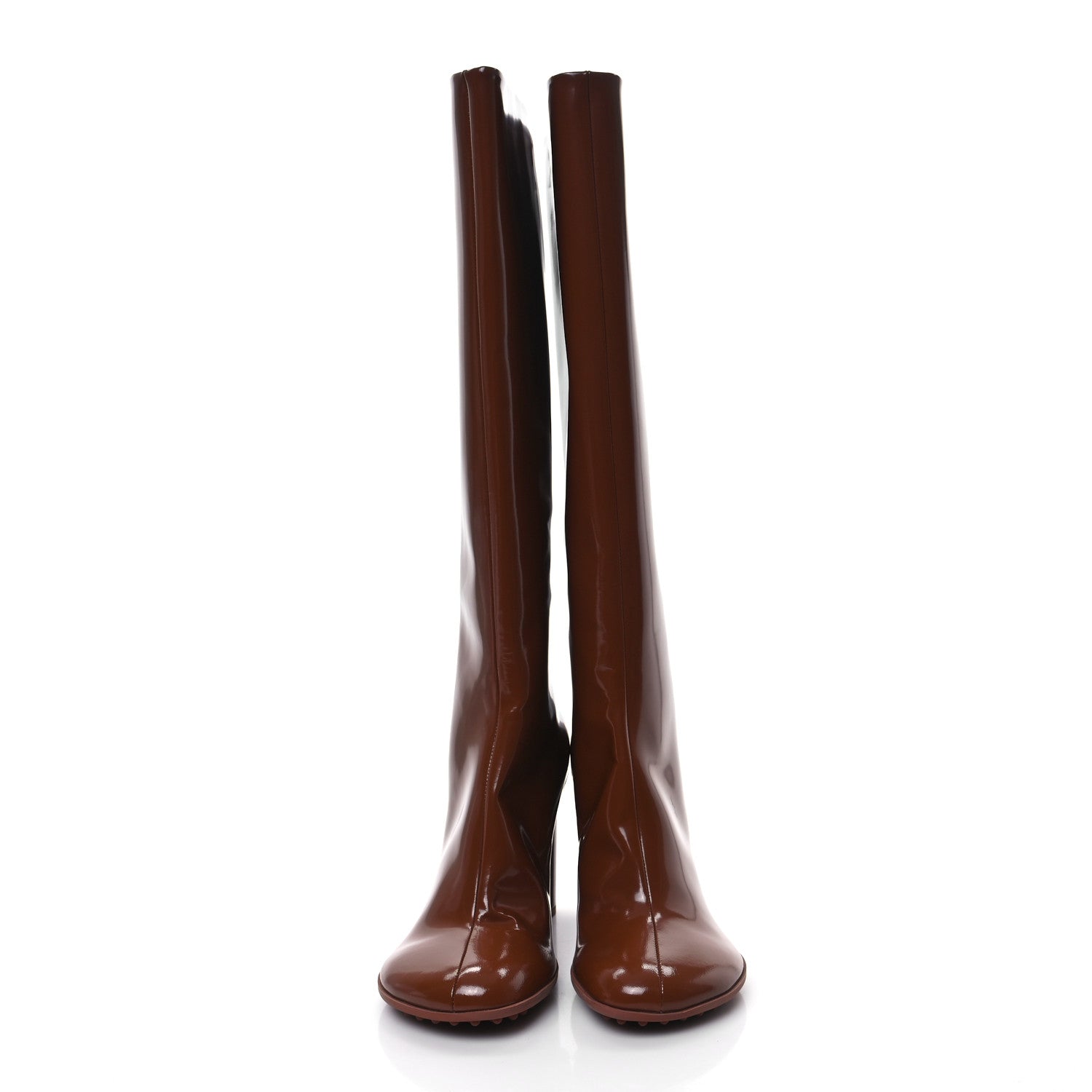 Bottega Veneta Patent Lambskin Atomic Boots 40 Brown Sugar 2 of 7