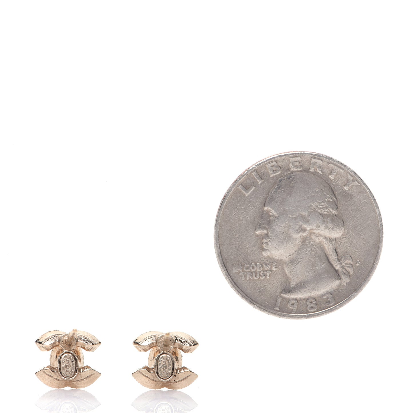 Crystal CC Earrings Gold Pink