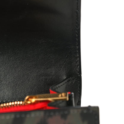 Christian Louboutin Nylon Reflex Calfskin Leopard Elisa Baguette Multicolor Black 9 of 10