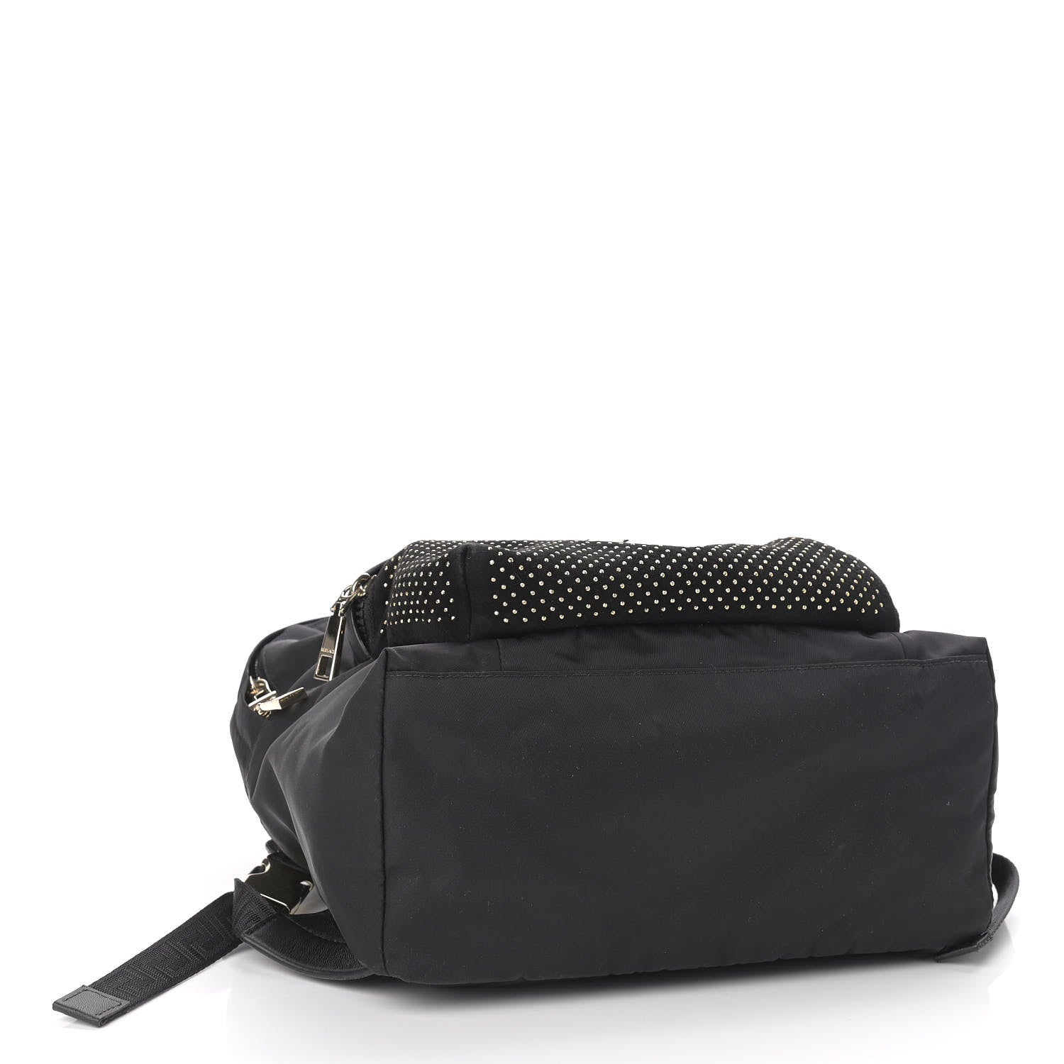 Versace Nylon Goatskin Studded Palazzo Medusa Backpack Black 7 of 11