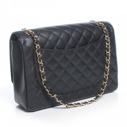 Chanel Caviar Quilted Maxi Double Flap Black 3 of 8