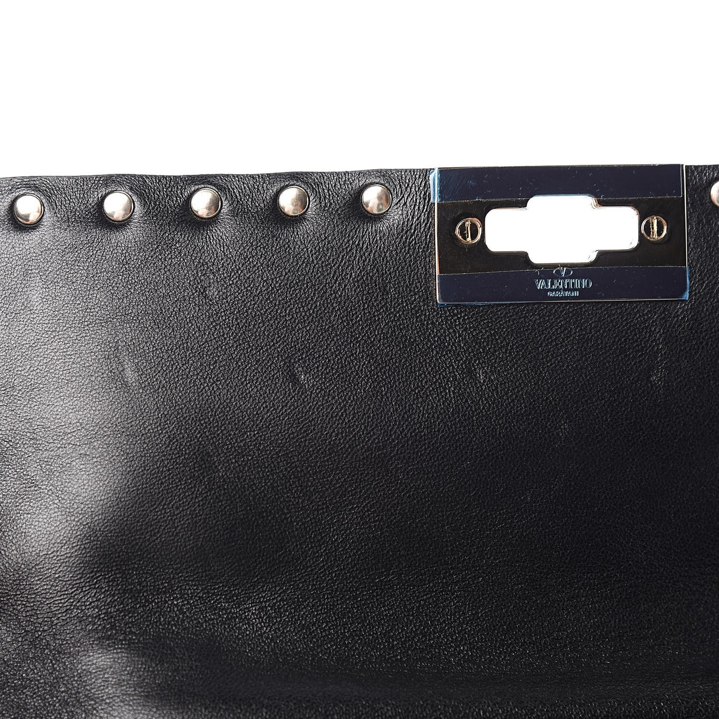 Lambskin Medium Rockstud Spike Shoulder Bag Black