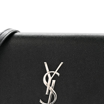 Saint Laurent Grain De Poudre Classic Monogram Kate Tassel Chain Wallet Black 8 of 13