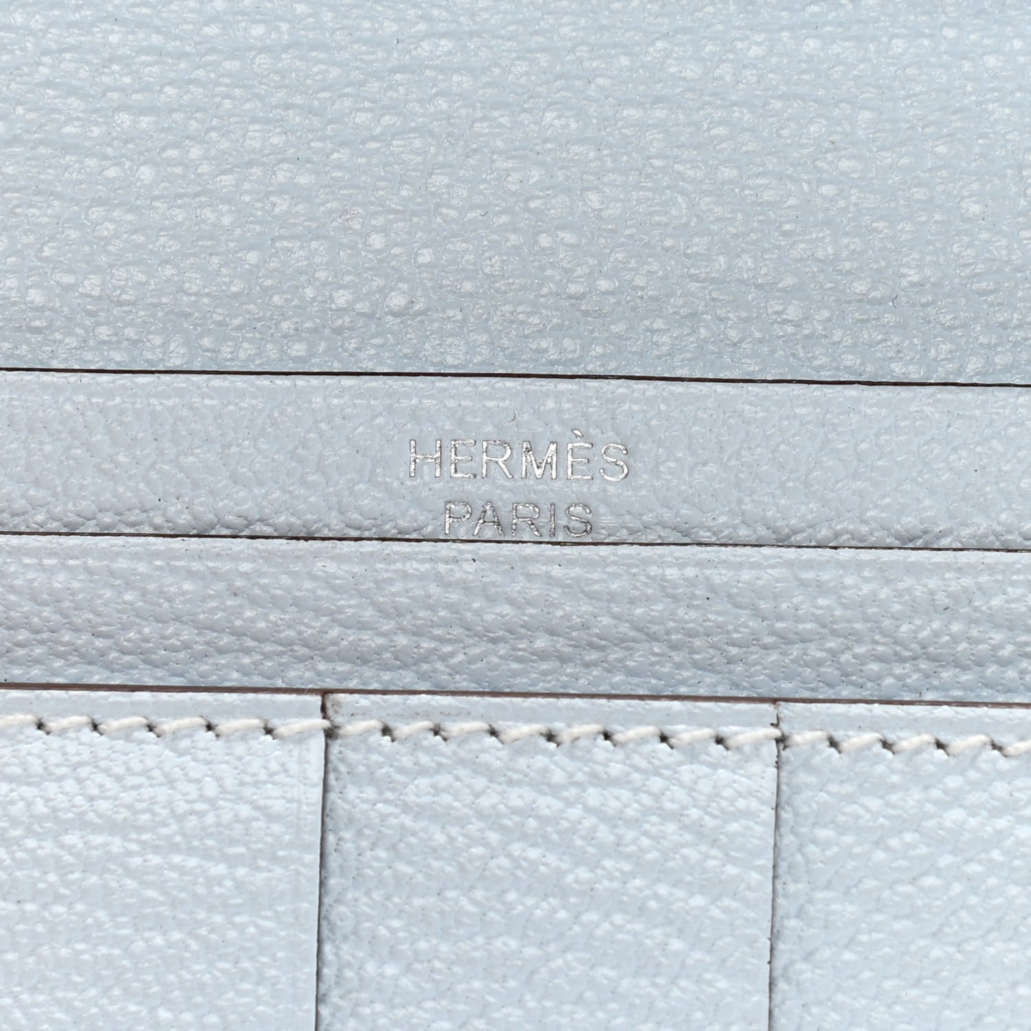 Hermes Chevre Mysore Bearn Gusset Wallet Bleu Brume 6 of 8