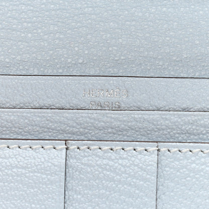 Hermes Chevre Mysore Bearn Gusset Wallet Bleu Brume 6 of 8