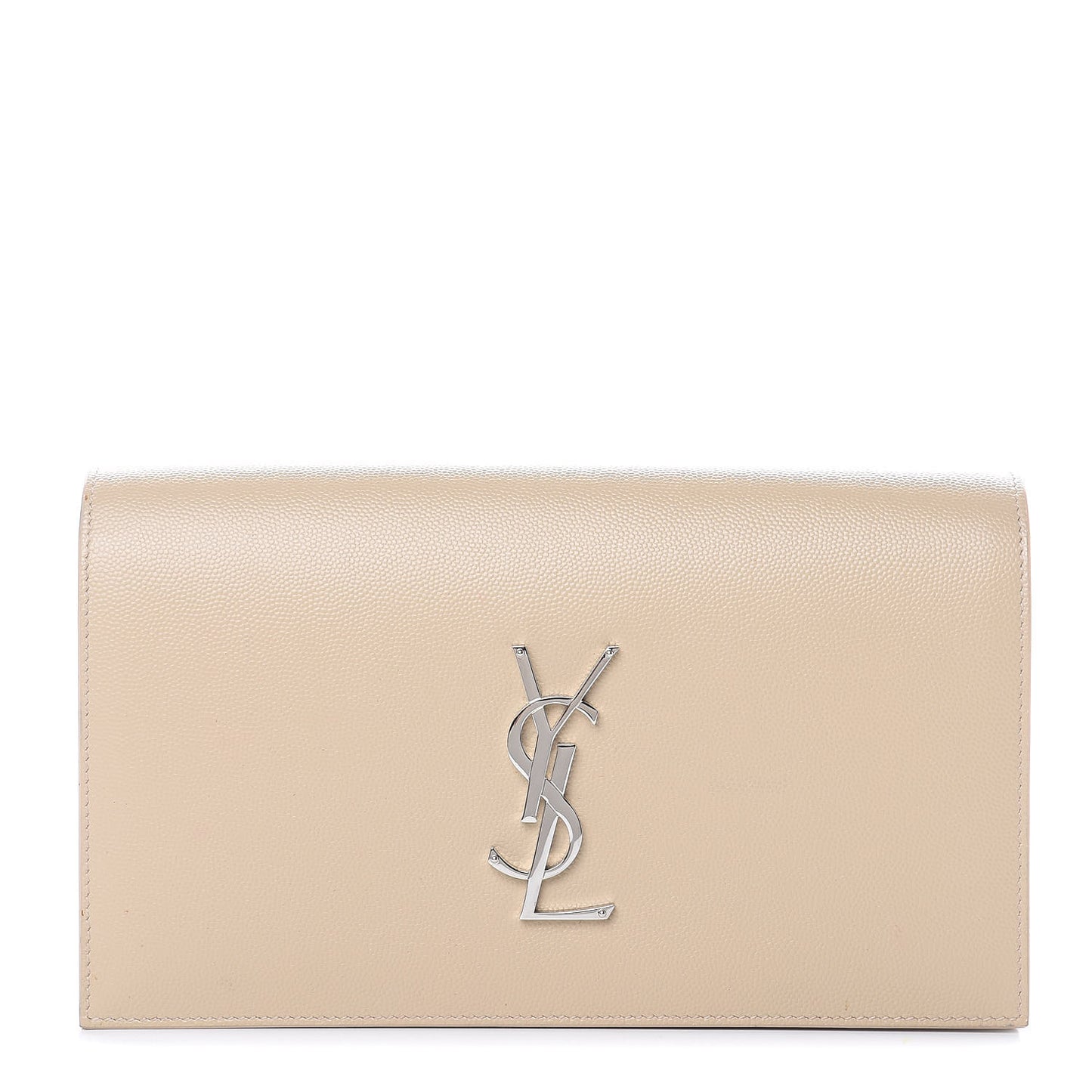 Grain De Poudre Classic Kate Monogram Clutch Nude Powder