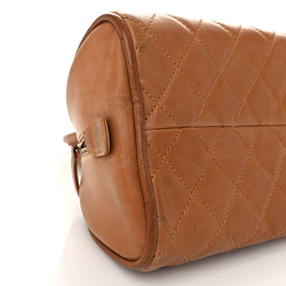 Chanel Calfskin Quilted Small Bowler Gold 9 of 13