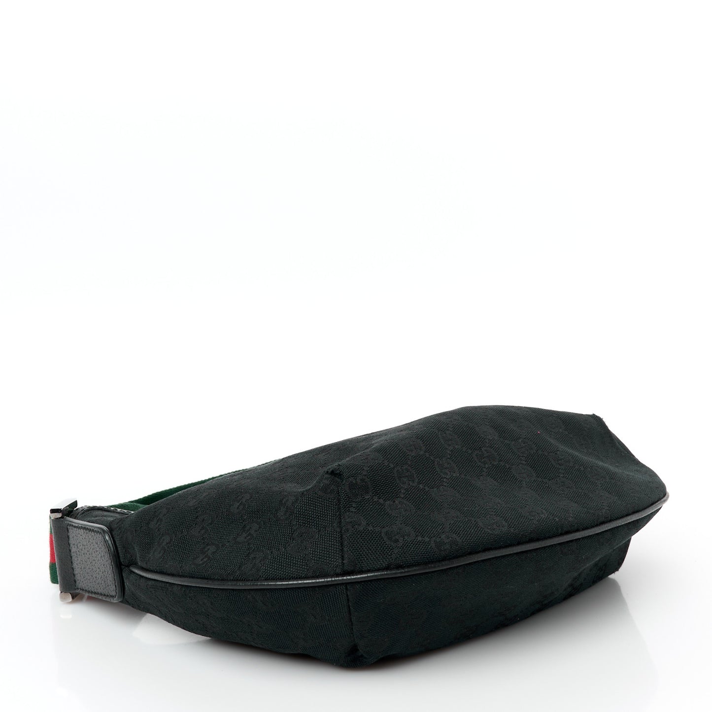 Monogram Web Medium Half Moon Hobo Black
