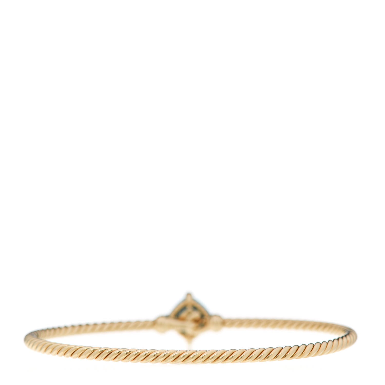David Yurman 18K Yellow Gold Diamond Turquoise Chatelaine Bracelet 3 of 4