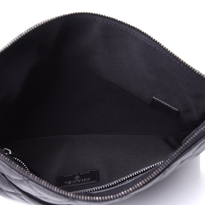Chanel Aged Calfskin Quilted Medium Tassel Cosmetic Case Black 5 of 11