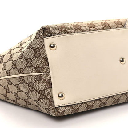 Gucci Monogram Medium New Britt Tote Off White 9 of 12