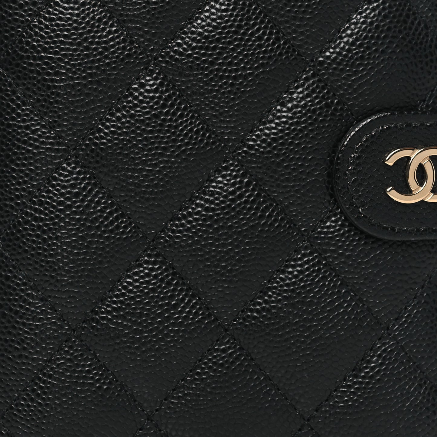 Caviar Quilted Passport Holder Black