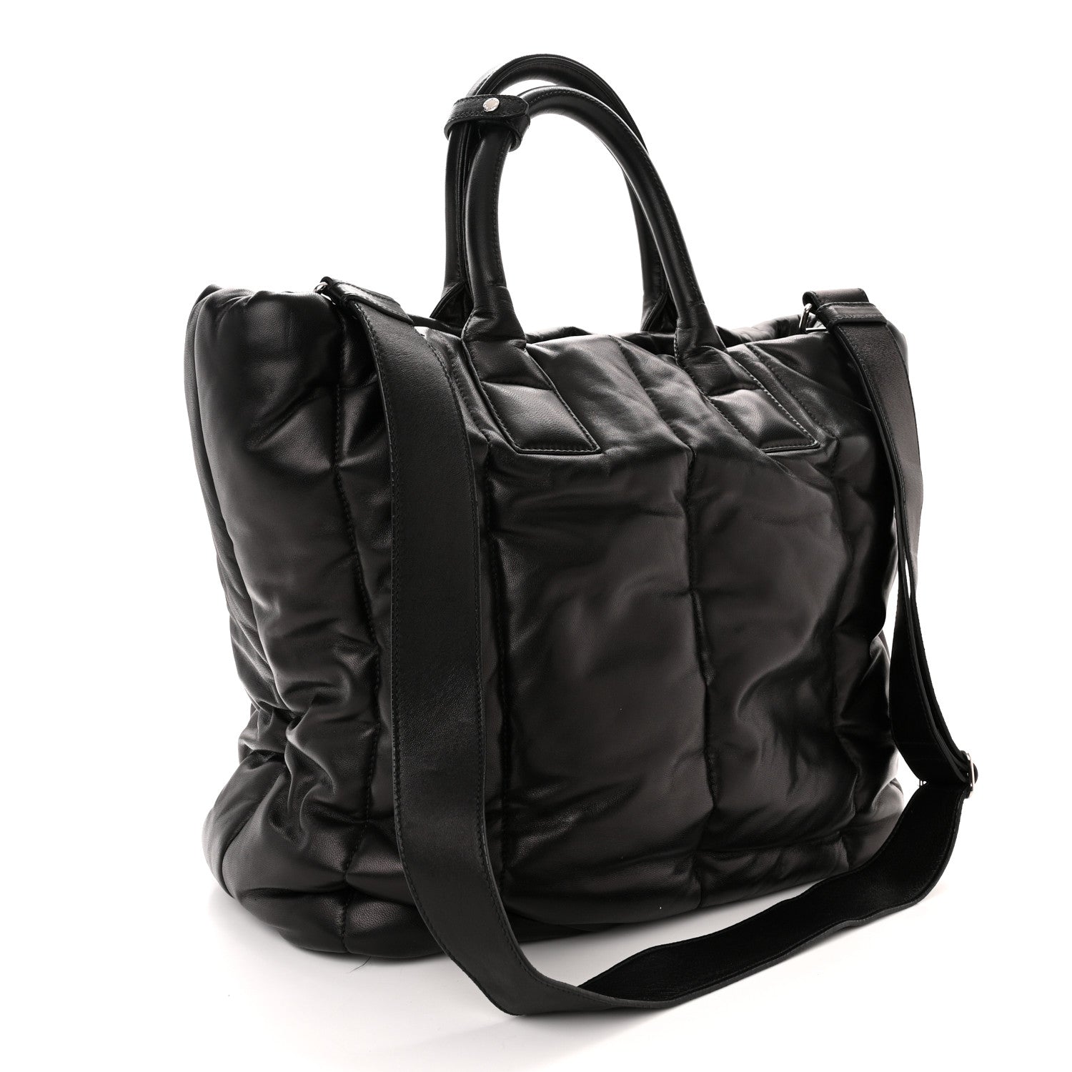 Prada Nappa Bomber North South Tote Black 3 of 9