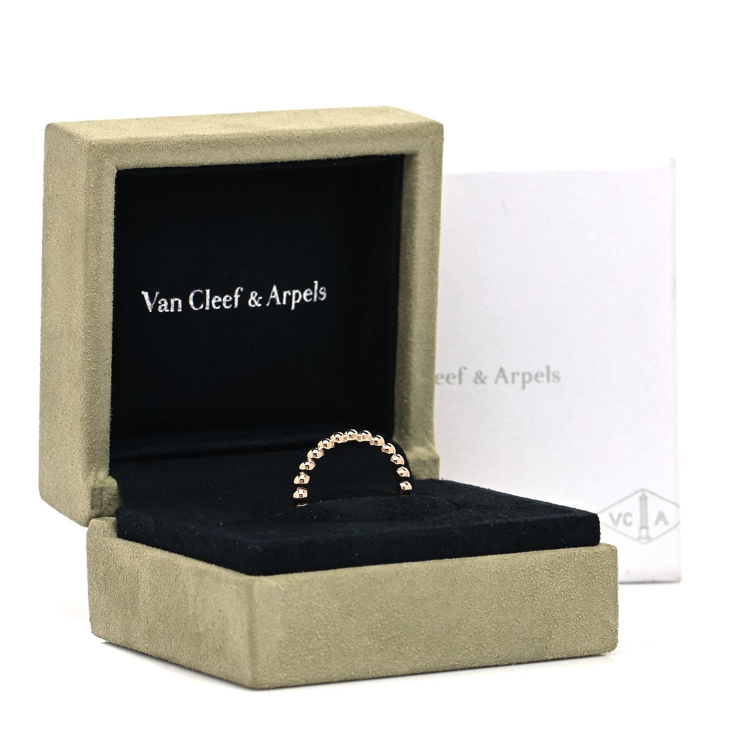 18K Rose Gold Medium Perlee Ring 52 6