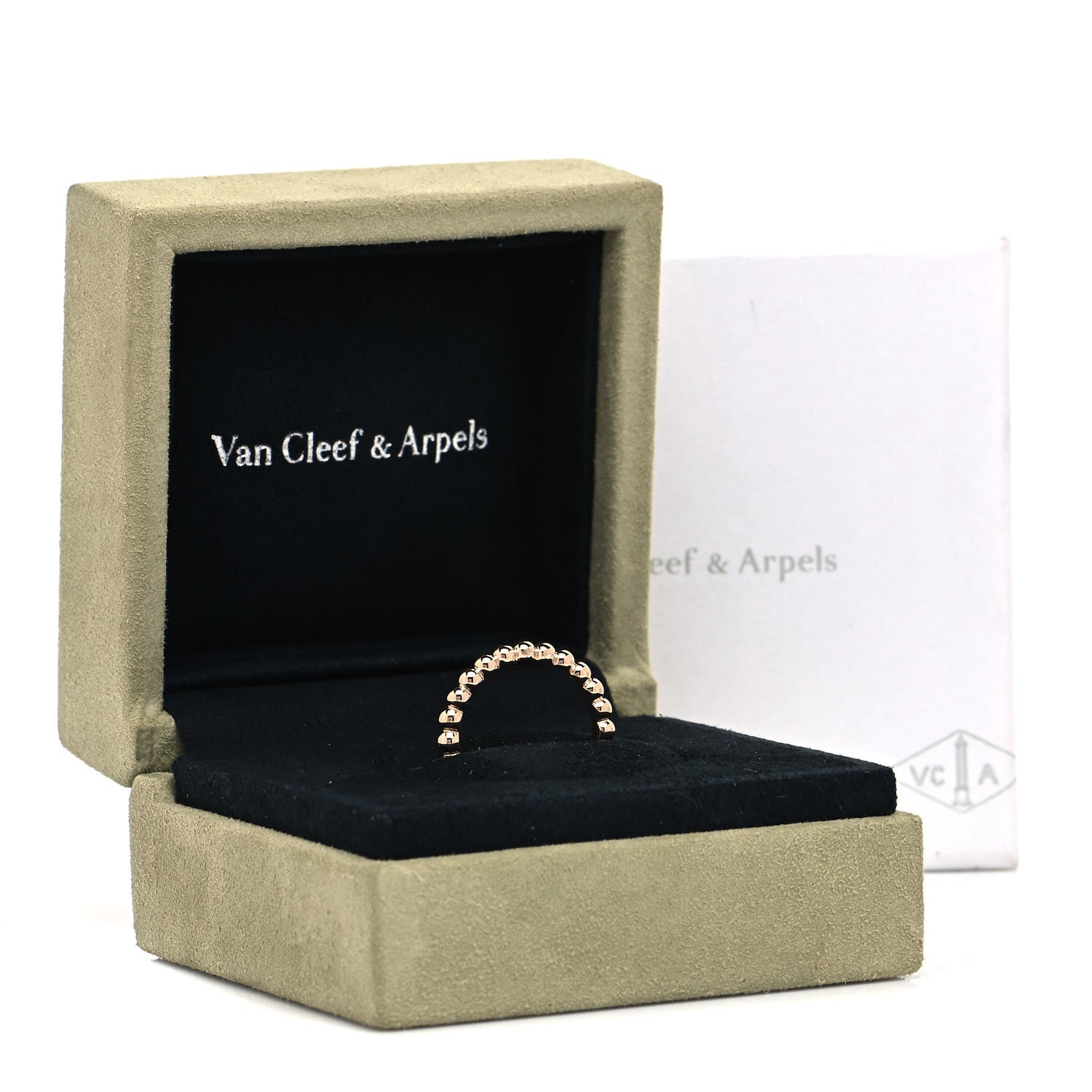 Van Cleef & Arpels 18K Rose Gold Medium Perlee Ring 52 6 5 of 5