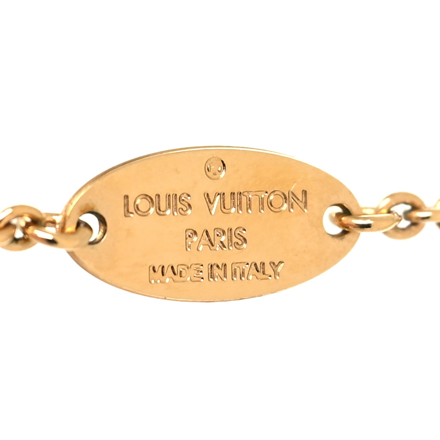 Louis Vuitton Brass Essential V Necklace Gold 5 of 6