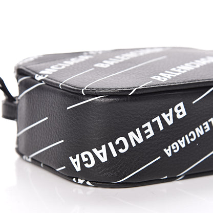 Balenciaga Calfskin Logo Print XS Everyday Camera Bag Black 8 of 9