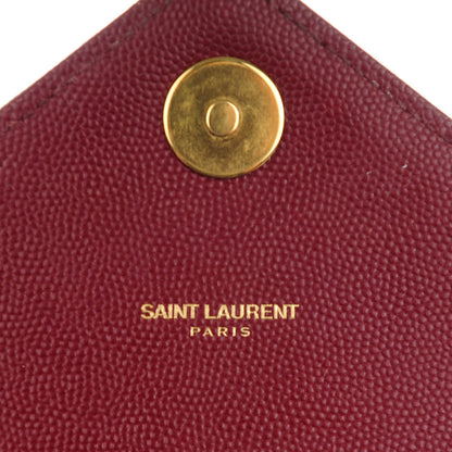 Saint Laurent Grain De Poudre Matelasse Chevron Large Monogram Satchel Oxblood 6 of 8
